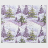 Paars Groen Kerstpatroon#4 ID1009 Cadeaupapier (Vlak)
