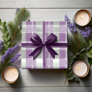 Paars Groen Kerstpatroon#7 ID1009 Cadeaupapier