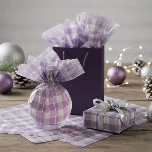 Paars Groen Kerstpatroon#7 ID1009 Tissuepapier