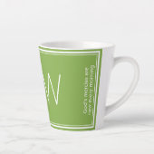Paars Groen | Modern | MOTIVATIE | MONOGRAM Latte Mok (Rechts)