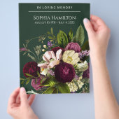 Paars groen natuurherdenkingsprogramma flyer (Hand)