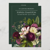 Paars groen natuurherdenkingsprogramma programmakaart (Voorkant / Achterkant)