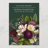 Paars groen natuurherdenkingsprogramma programmakaart (Voorkant)