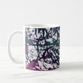 Paars, Groen, Roze, Marmer Kunstwerk Koffiemok