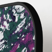 Paars, Groen, Roze, Marmer Kunstwerk Pickleball Paddle (Links Detail)