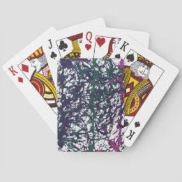 Paars, Groen, Roze, Marmer Kunstwerk Pokerkaarten