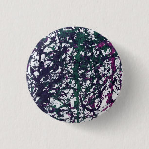 Paars, Groen, Roze, Marmer Kunstwerk Ronde Button 3,2 Cm
