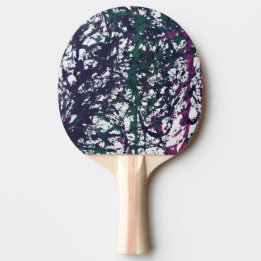 Paars, Groen, Roze, Marmer Kunstwerk Tafeltennisbatje