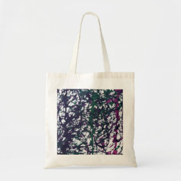Paars, Groen, Roze, Marmer Kunstwerk Tote Bag