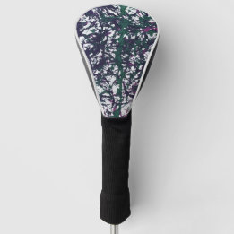 Paars, Groen, Roze, Marmeren Kunstwerk Golfheadcover
