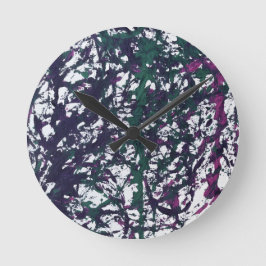 Paars, Groen, Roze, Marmeren kunstwerk Ronde Klok