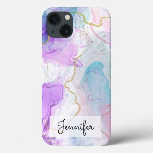 Paars, Groen, Roze Stromende Kleuren Elegant Case-Mate iPhone Case (Achterkant)