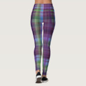 Paars-groen ruit leggings (Achterkant)