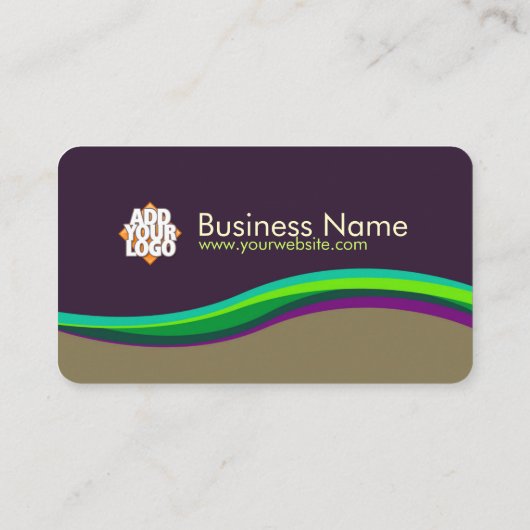 Paars Groen Visitekaartje (Achterkant)