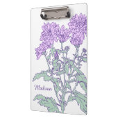 Paars groen wit floraalklembord klembord (Links)