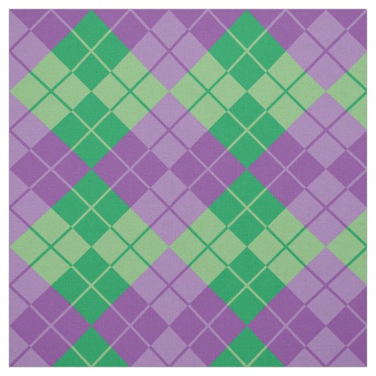 Paars-groene Argyle Stof (Swatch)