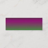 Paars - groene kaart mini visitekaartje (Achterkant)