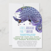 Paars-groene koper-blauwe pacock-doezelaar kaart (Voorkant)