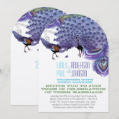 Paars-groene koper-blauwe pacock-doezelaar kaart (Voorkant / Achterkant)