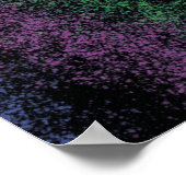 Paars-groene kosmische gradiënt, donkere schaduwen poster (Hoek)