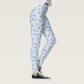 Paars Groene Polka Dot Apparel Leggings (Rechts)