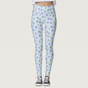 Paars Groene Polka Dot Apparel Leggings