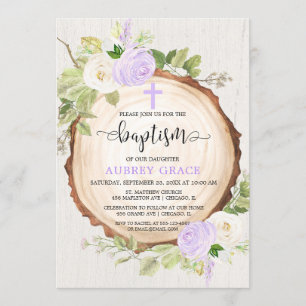 Paars groenery rustige meid baptisme bos kaart