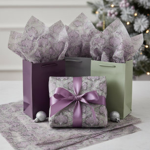Paars GroenKerstpatroon#30 ID1009 Tissuepapier