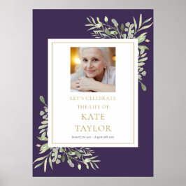 Paars Groenschilderwerk Foto Herdenkingstekens Poster