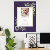 Paars Groenschilderwerk Foto Herdenkingstekens Poster (Thuiskantoor)