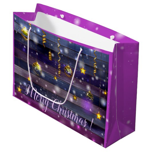  Paars Groot Cadeauzakje (Voorkant Gekanteld)