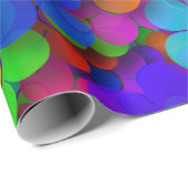 Paars Groovy Rainbow Flowers Cadeaupapier (Rol Hoek)
