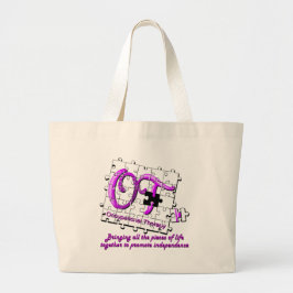 paars grote tote bag