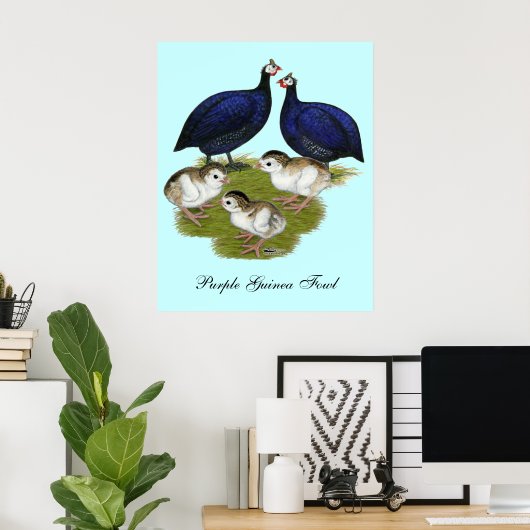 Paars-Guinea Poster (Thuiskantoor)