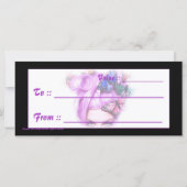 Paars Hair Butterfly Lady Gift Certificate D2 (Achterkant)