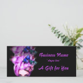 Paars Hair Butterfly Lady Gift Certificate D2 (Staand voorkant)