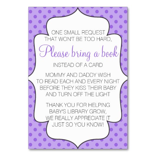 Paars halen een boek in plaats van een creditcard  kaart (Voorkant)