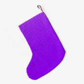 Paars halftoonpatroon kleine kerstsok (Achterkant (Hangend))