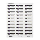 Paars Halloween bruiloft Etiket (Full Sheet)