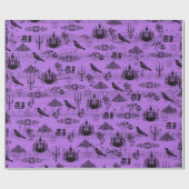  Paars Halloween Cadeaupapier (Vlak)