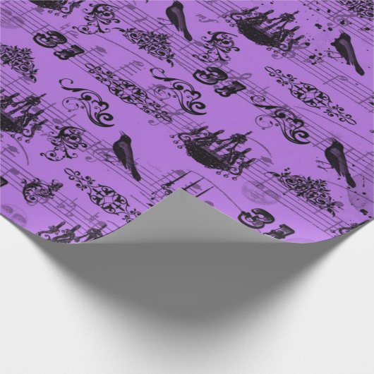 Paars Halloween Cadeaupapier (Hoek)