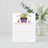 Paars Halloween Girl Name Shower Game (Staand voorkant)