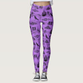  Paars Halloween Leggings (Voorkant)