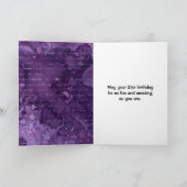 Paars handschrift Mermaid Letters Silver Glitter Kaart (Binnen)