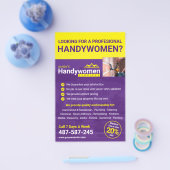 Paars handy Women Business Flyer - Home Business (Enkel)