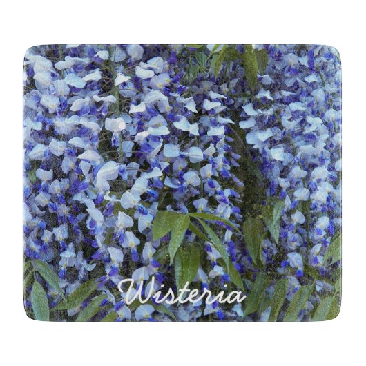 Paars Hanging Wisteria Floral Cutting Board Snijplank (Voorkant)