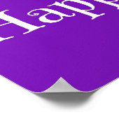 Paars Happy Birthday Song Poster (Hoek)