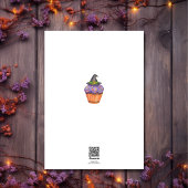 Paars Happy Halloween Cupcakes Holiday Kaart