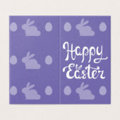 Paars Happy Paaspakket van 25 mini-Kaarten Kaart (Buitenkant ongevouwen)