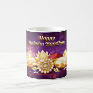 Paars Happy Raksha Bandhan Sparkle Koffiemok
